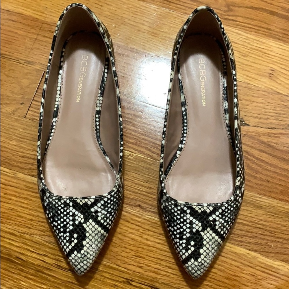BCBG Generation Snake Skin Flats